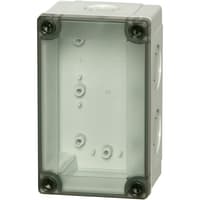 Fibox PC Enclosure, 3" Wide x 4" Deep x 5" High, Transparent Cover, UL 508