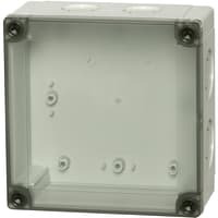 Fibox PC Enclosure, 5" Wide x 5" Deep x 5" High, Transparent Cover, UL 508