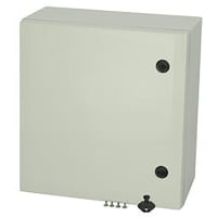 Fibox Enclosure, Polycarbonate, NEMA4X, Solid Cover, 2-Point Locking System, 19.7x19.7x8.2