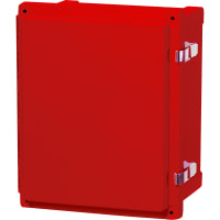 Fibox PC Enclosure, Hinged Cover, SS Lockable Latch, NEMA 4X, NEMA 6, Red