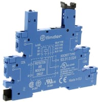 Finder Relay Socket, 6A, 250V, Screw, DIN Rail, For Use With 34.51, 93 Series