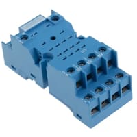 Finder DIN -Rail/Panel mount screw terminal (Plate Clamp) socket for 55.34 relay (blue)