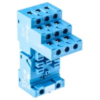 Finder DIN -Rail/Panel mount screw terminal, socket for 62.32/33 relay (blue)