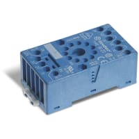 Finder DIN -Rail/Panel, Box Clamp, Socket for 60.12 Relay, Blue, K70 Series