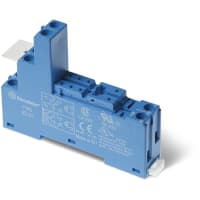 Finder DIN-Rail screw terminal, socket for 40 Series relay, 3.5mm pinning (blue)