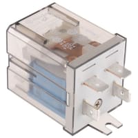 Finder SPST-NO Flange Mount Non-Latching Relay Tab, 30 A, 12V dc