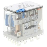 Finder 4PDT Plug In Non-Latching Relay Tab, 12 A, 12V dc