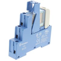 Finder SPDT DIN Rail Panel Mount Interface Relay Module Screw, 10A 24V dc