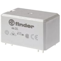 Finder DPDT PCB Mount Non-Latching Relay Through Hole, 10 (NC) A, 30 (NO) A, 24V dc