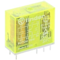 Finder DPDT PCB Mount Non-Latching Relay Through Hole, 5V dc