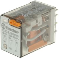 Finder 2PDT Plug In Non-Latching Relay, 110V ac