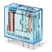 Finder PCB/Plug-In Relay, DPDT 10A, 24V DC coil, AgSnO2 contact