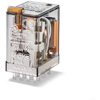 Finder Ind. Plug-In Relay, 4PDT 7A, 240V AC coil, AgNi, lockable test button & mech