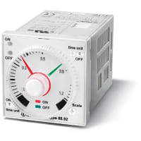 Finder Asymmetrical Recycler/Multi-Voltage Timer DPDT 8A, 12V-240V AC/DC coil, ON