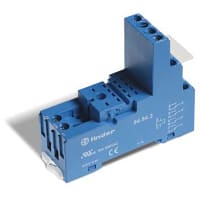 Finder DIN -Rail/Panel mount screw terminal Box Clamp socket for 55.34 relay blue