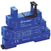 Finder Relay Socket, DIN, 240Vac/dc for 41.52 relay