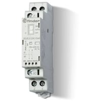 Finder Modular Contactor, DPST-NO 25A, 230V AC/DC Coil, AgSnO2 contact, LED, mech.