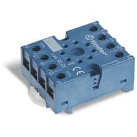 Finder DIN -Rail/Panel mount screw terminal Plate Clamp socket for 60.12 relay blue