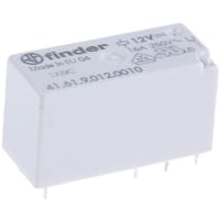 Finder SPDT PCB Mount Non-Latching Relay Through Hole, 12V dc