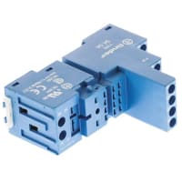 Finder Relay Socket, DIN Rail/Panel Mount, Blue, Screw, for 55.34 Relay