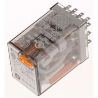 Finder Plug-in Relay, 4P with LED 110Vac 7A, 55 Series