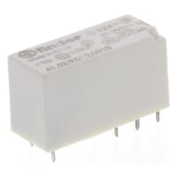 Finder DPDT PCB Mount Non-Latching Relay Through Hole, 12V dc