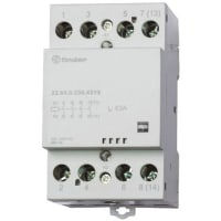 Finder Contactor, 4NO, DIN Rail, Non-Latching, Screw, 63A, 24 VAC, 24 VDC, 22 Series