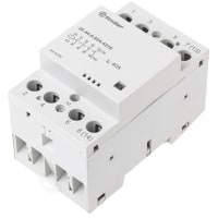 Finder Contactor, Modular, 4NO, DIN Rail, Non-Latching, 40A, 24VAC, 24VDC, 22 Series