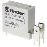 Finder SP-NO PCB Mount Non-Latching Relay Through Hole, 16 A, 24V dc, 45 Series