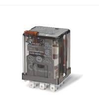 Finder Plug-In Power Relay, 3PDT 15A, 24V DC coil, AgCdO contact