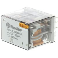 Finder 4PDT Plug In Non-Latching Relay Tab, 12A, 230V ac