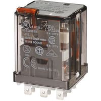 Finder 3PDT Plug In Non-Latching Relay Tab, 24V ac