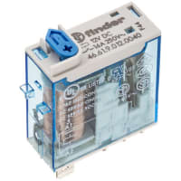 Finder SPDT Plug In Non-Latching Relay Tab, 25 A, 12V dc