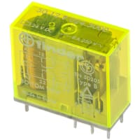 Finder DPDT PCB Mount Non-Latching Relay, Through-Hole, 24VDC, 50 Series