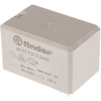 Finder DPST PCB Mount Non-Latching Relay Through Hole, 12V dc