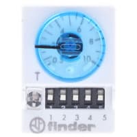 Finder Multi Function TDR, 14-Pin Conn, 0.05 to 100 s, 3 to 100 min, 5 to 100 h, 4NO/4NC