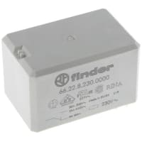 Finder DPDT PCB Mount Non-Latching Relay Through Hole, 10 (NC) A, 30 (NO) A, 230V ac