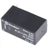 Finder SPST-NO Solid State Relay Through Hole PCB Mount, DC, 5 A, 17 V dc