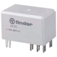 Finder DPST PCB Mount Non-Latching Relay Through Hole, 24V dc