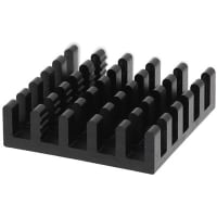 Fischer Heatsink, BGA, 24.3 to 8K/W, 21x21x6mm, Conductive Adhesive, Conductive Foil Mount