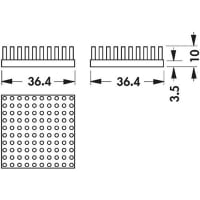 Fischer Heatsink, PGA, 4.7K/W, 36.4 x 36.4 x 10mm, Adhesive Foil, Conductive Foil Mount