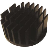 Fischer Heatsink, 9.78K/W, 54 Dia. x 20mm, Adhesive Foil, Conductive Foil Mount