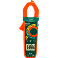 FLIR Commercial Systems, Inc. - Extech Division Clamp Meter, True RMS, 600A, AC, NCV, Low Impedance, 6000 Count LCD