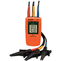 FLIR Commercial Systems, Inc. - Extech Division Tester Phase Sequence 40 - 600 Vac Range With Color Coded Cables