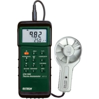 FLIR Commercial Systems, Inc. - Extech Division Tester Anemometer CFM Metal Vane 9999 LCD Display RS-232