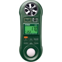 FLIR Commercial Systems, Inc. - Extech Division Hygrometer, 4-in-1 Meter, Compact, Humidity, Temperature, Air Velocity