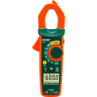 FLIR Commercial Systems, Inc. - Extech Division Clamp Meter, True RMS, 600A, AC/DC, NCV, Low Impedance, 6000 Count LCD