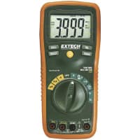 FLIR Commercial Systems, Inc. - Extech Division Multimeter, 0.1 mV to 600 V Voltage, Range, DC, 0.01 nF to 100 uF, RS-232