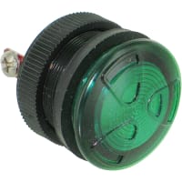 Floyd Bell Inc. Waterproof LED Indicator Green Low Brightness 24 VDC 1000 cd/m