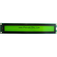 Focus Display Solutions Displays LCD Character Module 40x2 STN Yellow/Green 5V Transflective XBC Series